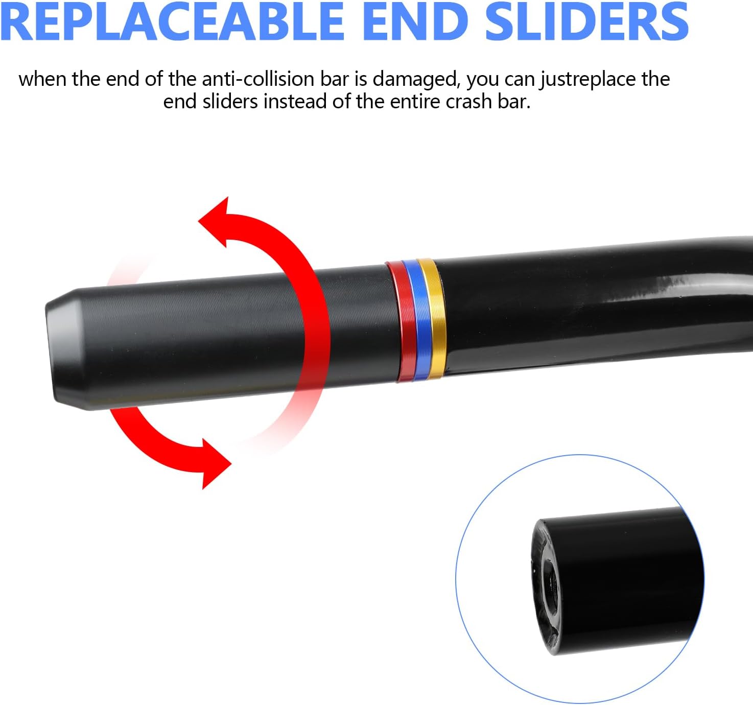 Motorcycle Front Engine Guard Crash Bar Bumper Protector with Flat Washer Flat Out Bar Compatible with Harley Davidson Street Glide Road Glide Road King Electra Glide Trike Glide 2009-2013 Black