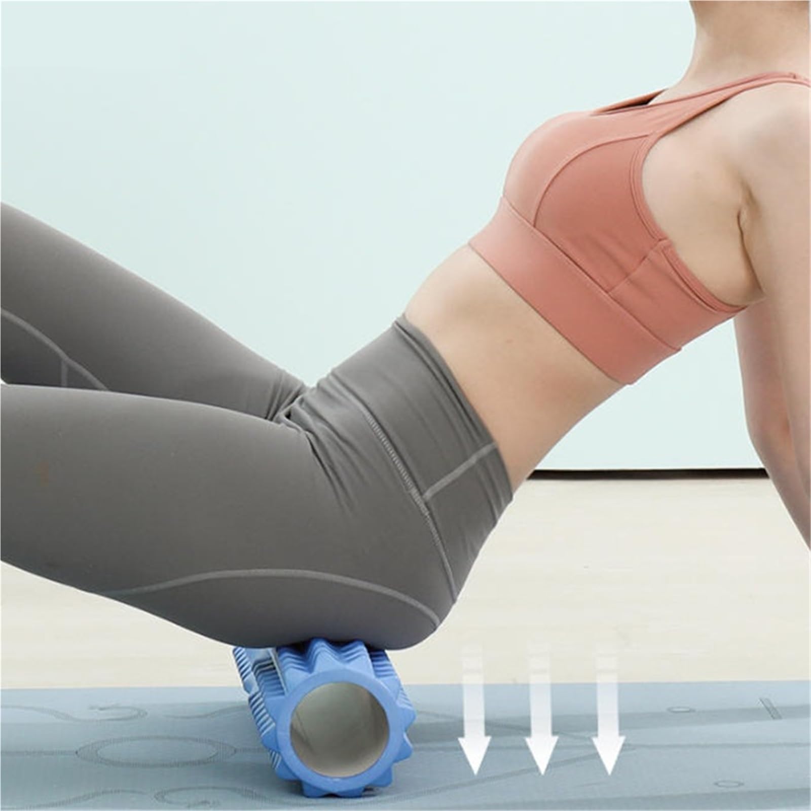 2 pezzi di rullo schiuma EVA cavo for yoga, pilates, for colonna, rilassamento muscolare, palestra, attrezzatura for il fitness Per Sport(Orange)