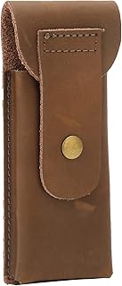 Safety Razor Case, Leather Razor Travel Case Portable Safety Razor Protective Case Razor Carrying Cases for Cowhide Old Fashioned Razor Sleeve Travel Pouch Safety Shaver Razor Protective Sleeve