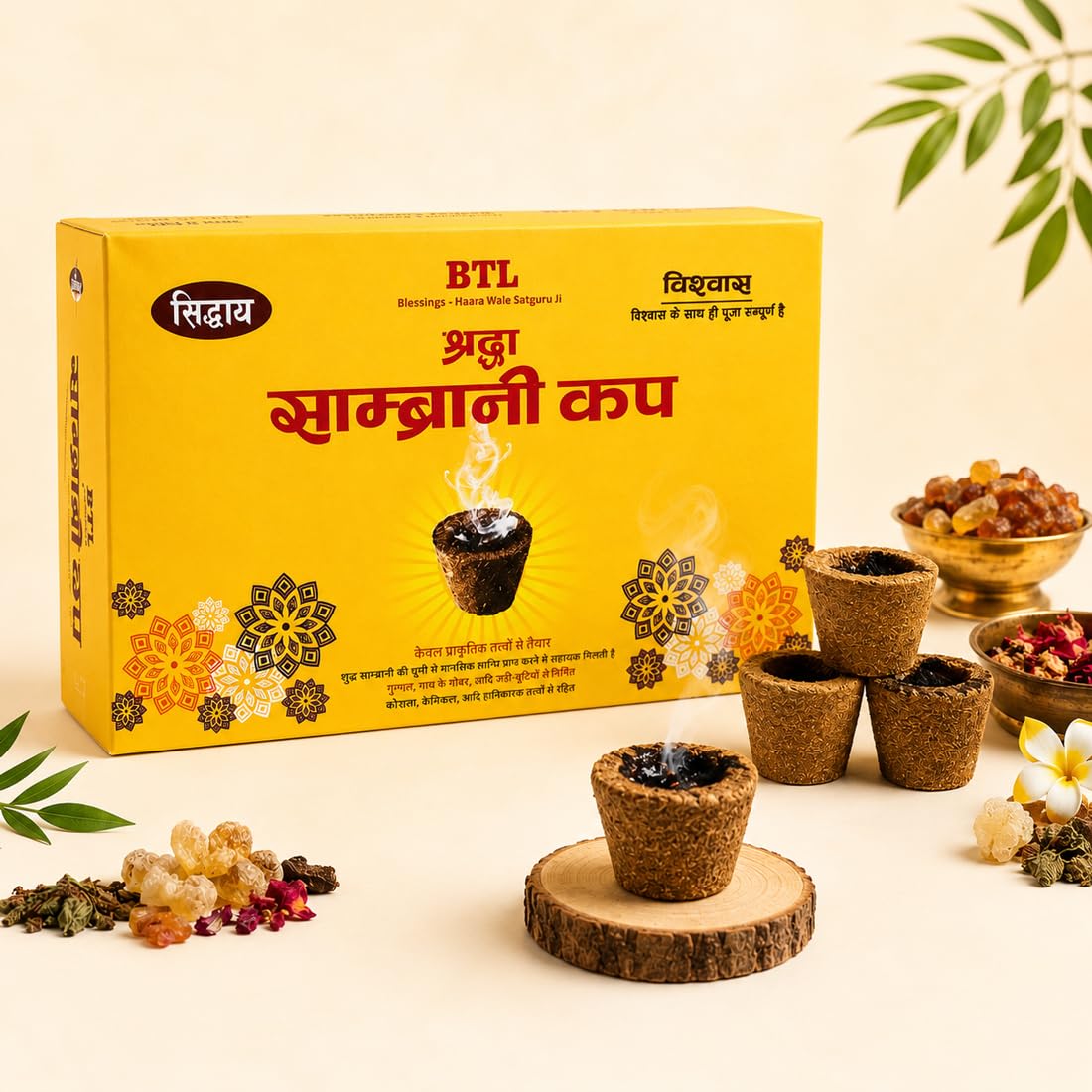 Pure Guggal Hawan Cups | Pack of 1 | 12 Cups | Natural Guggal for Pooja | Charcoal Free | Made with Bhartiya Desi Cow Dung-image-42