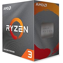 AMD Procesador Ryzen 3 4100 para equipos de sobremesa (4 núcleos/8 subprocesos, caché de 6 MB, aumento máximo de hasta 4,0 GHz)