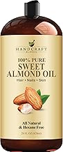 Handcraft Blends Sweet Almond Oil - 28 Fl Oz - 100% Pure and Natural - Premium Grade Carrier Oil for Skin and Hair - Hair and Body - Massage - Hexane-Free