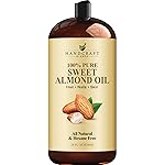 Handcraft Blends Sweet Almond Oil - 28 Fl Oz - 100% Pure and Natural - Premium Grade Carrier Oil for Skin and Hair - Hair and Body - Massage - Hexane-Free