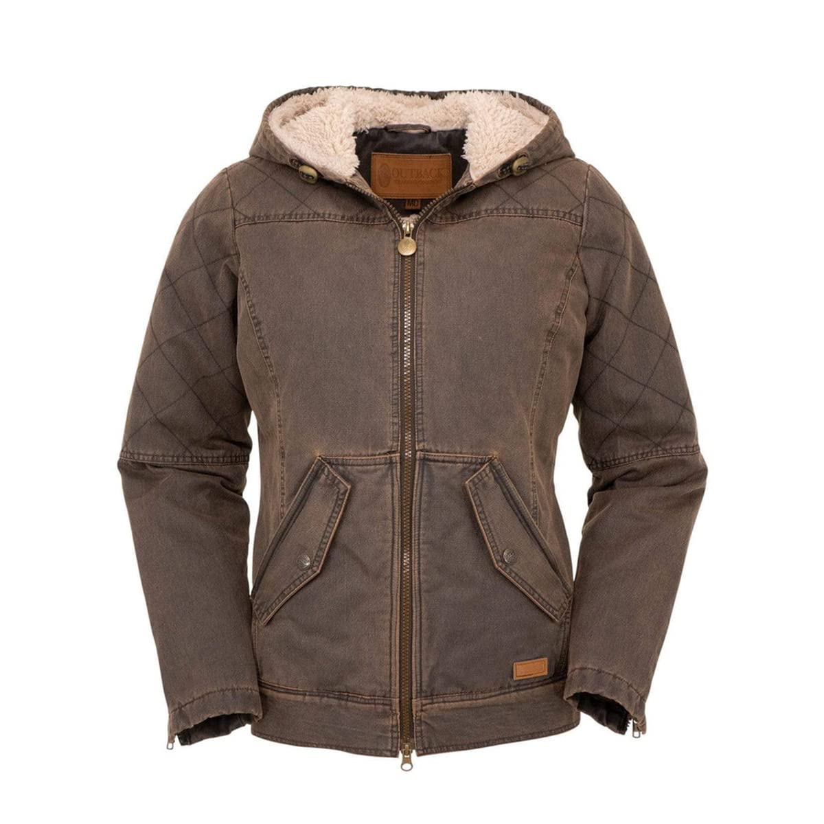 Outback Trading Company Women Heidi Vintage Canyonland Water Resistant Long Sleeve Insulated Hooded Jacket