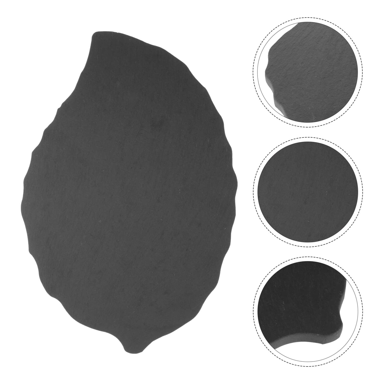 Happyyami Plato De Pizarra Forma De Plato Multifuncional Para Servir Steak y Postres Para Restaurantes y Hogares Material Ecológico y Ligero
