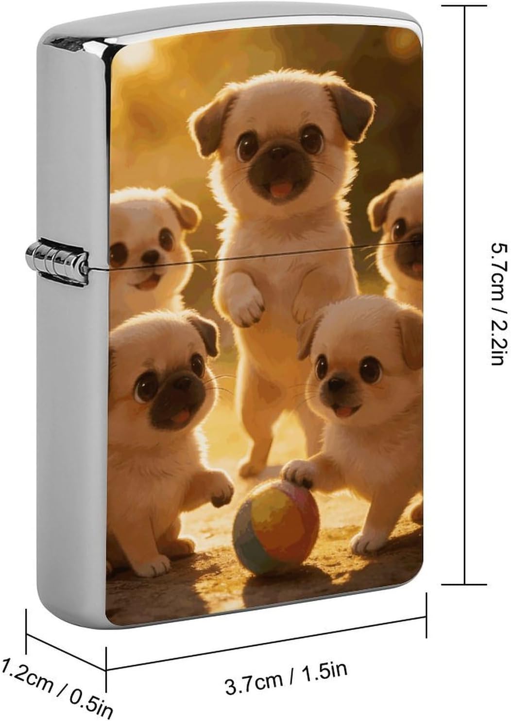 Cute Dogs Metal Lighter Cover Case Pouch Holder image 2