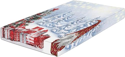 Miniatura 3 de Sábana decorativa para cuna, sábana bajera de microfibra suave y sedosa para colchón de niños pequeños, 28 x 52 x 8 pulgadas, árbol de Navidad con