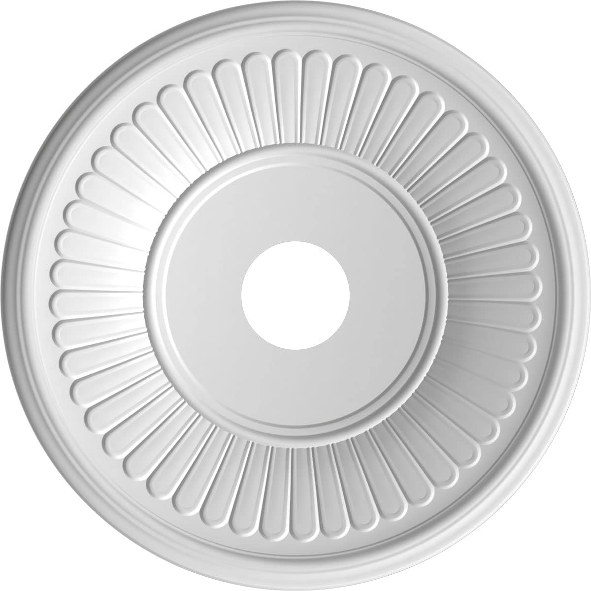 Ekena Millwork 19"OD x 3 1/2"ID x 1"P Berkshire Thermoformed PVC Ceiling Medallion (Fits Canopies up to 8 3/8"), Aged Copper