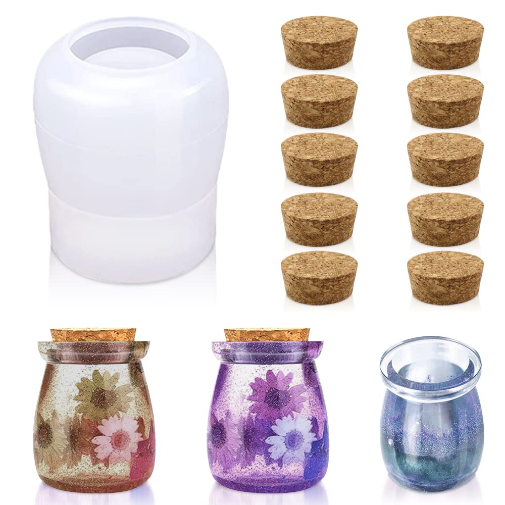 Moule résine silicone pour créer vos pots de rangement de bijoux et bougies