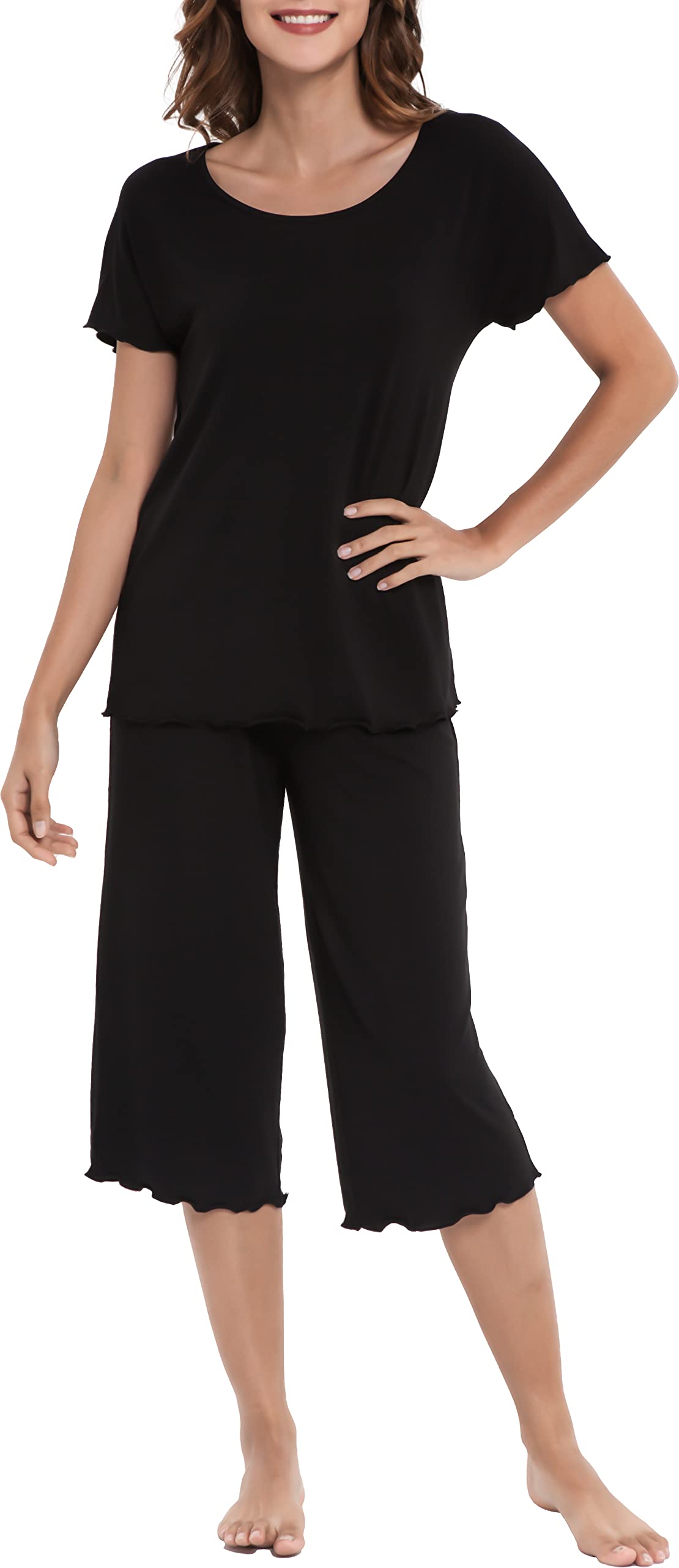 LazyCozy Bamboo Capri Set
