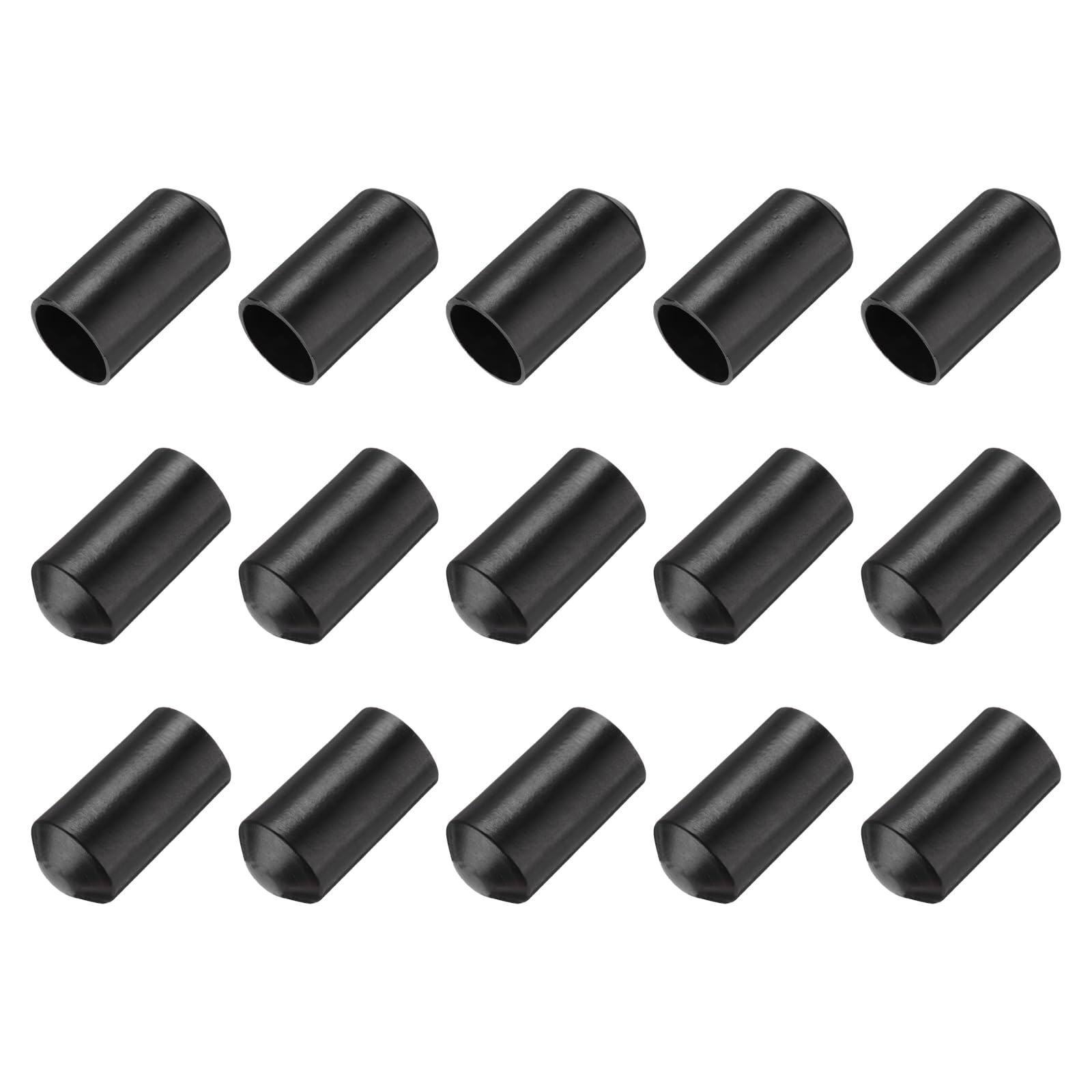 MECCANIXITY 15Pcs Heat Shrink End Cap 28mm ID x 40mm l 1.3:1 Ratio Heat Shrink Tubing Caps Lined Sealed Waterproof Adhesive for Electrical Wire Cable,