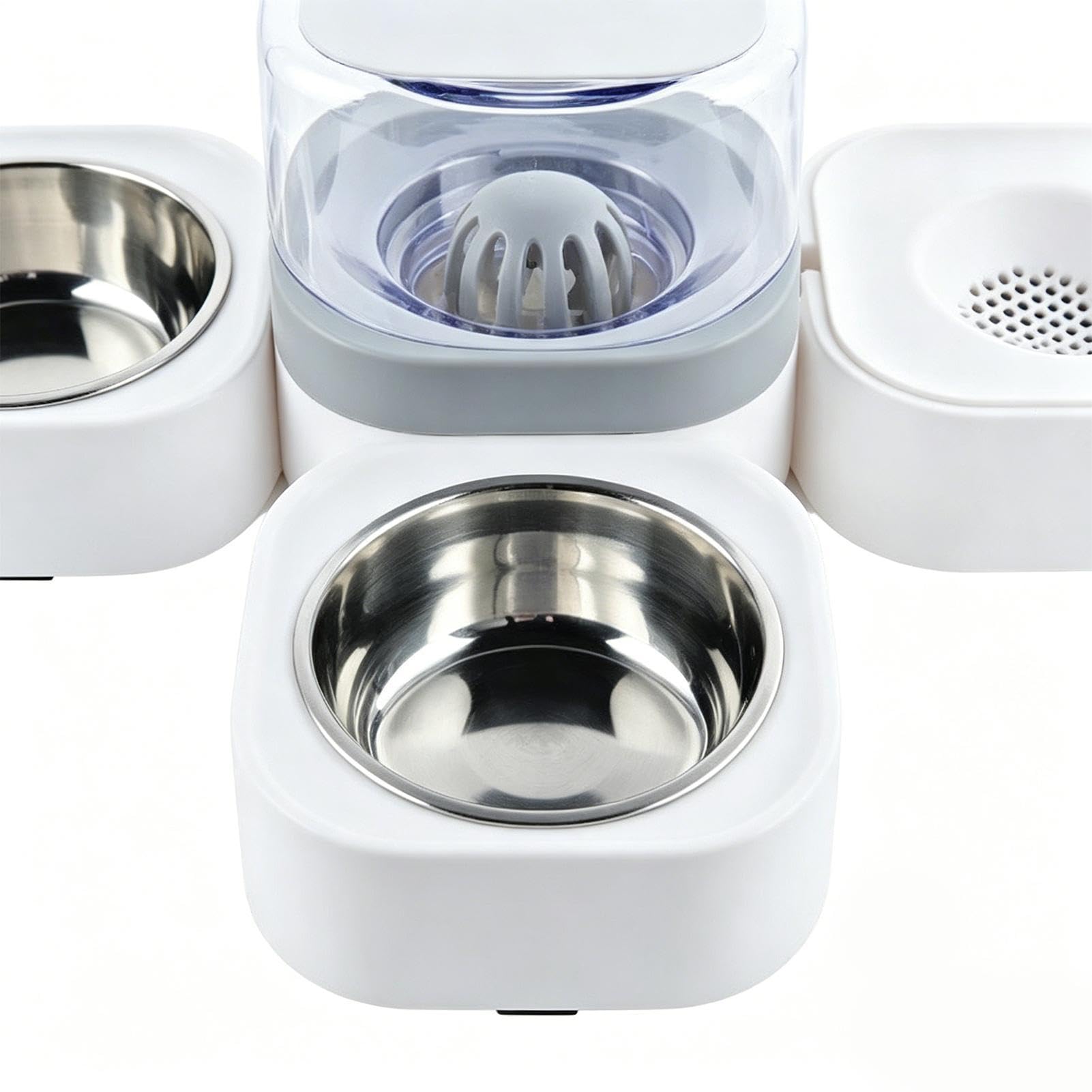 Mangiatoia Automatica Acqua e Cibo per Gatti Multifunzione Con Rimovibile | Set di Ciotole Cibo e Acqua per Cani per Casa Pet Shop Esterno Micio Cucciolo Altri Animali
