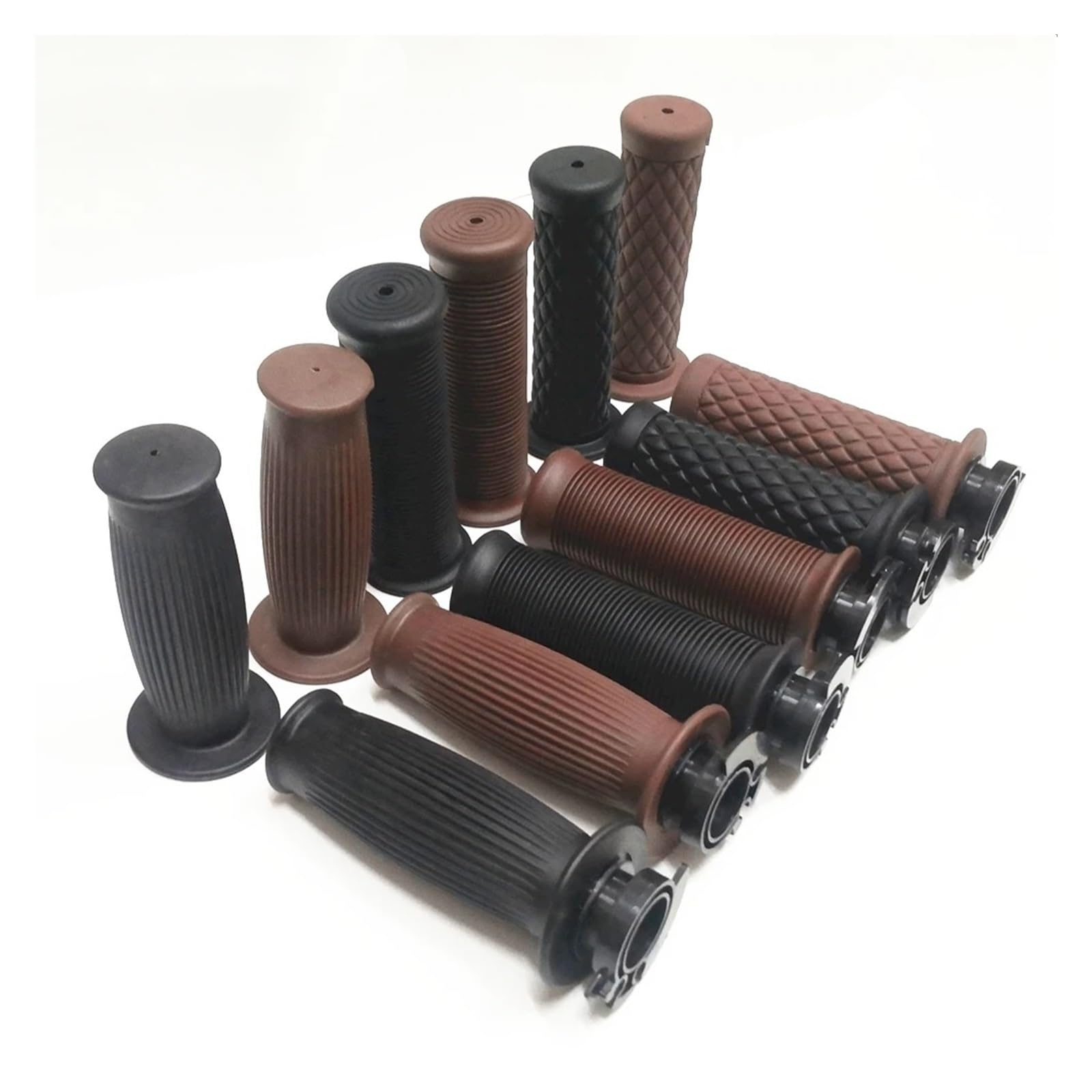 Empuñaduras Manillar Empuñaduras De Goma para Manillar De Motocicleta, Empuñaduras Antideslizantes para Motocicleta, Compatibles con Cubierta para Manillar De Motocicleta ATV Pit(Style1-black)