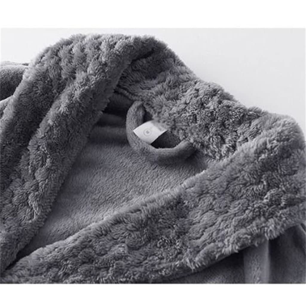 Camisón de Franela Grueso para Mujer, Pijama Largo de Invierno de Talla Grande, Servicio a Domicilio, código E XL (código e)