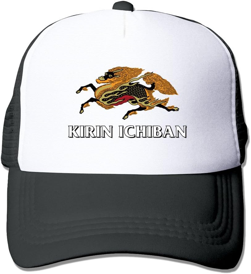 Cool Kirin Ichiban Dragon Trucker Mesh Baseball Cap Hat One Size Black Apparel