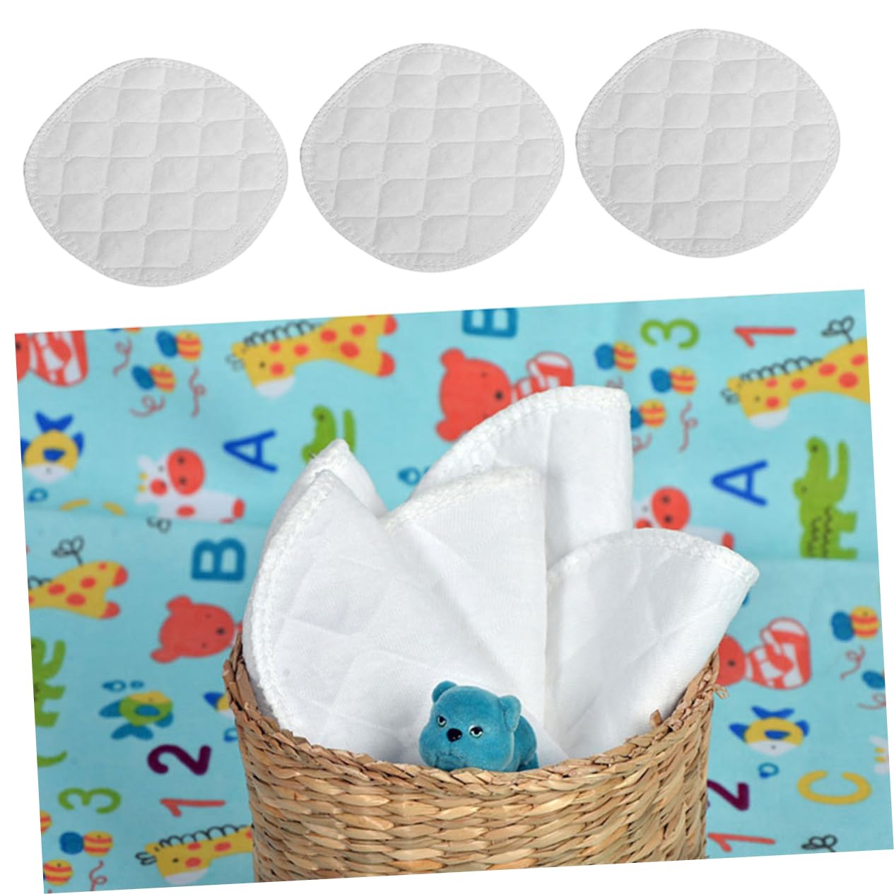 HEMOTON 16pcs Reusable Nursing Pads Extra Absorbent Milk Catcher for Breastfeeding