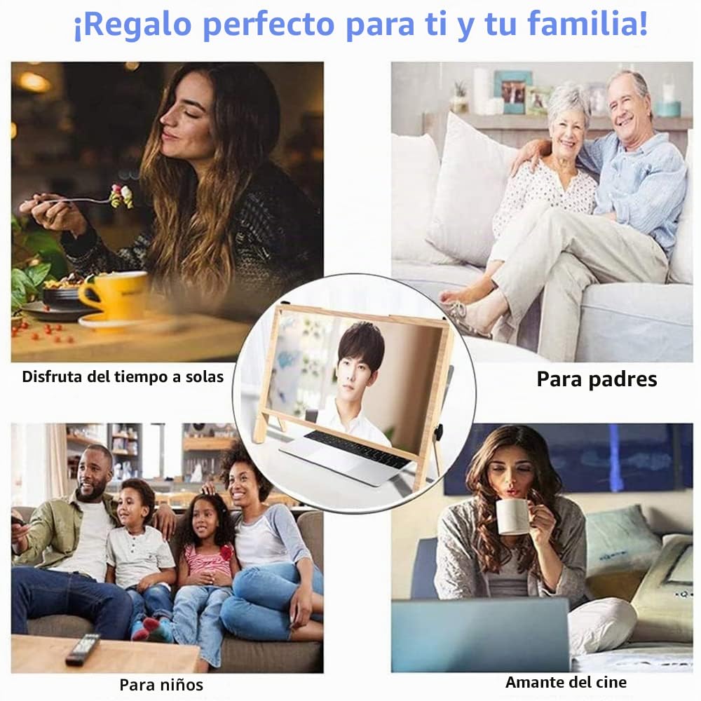 Lupa de pantalla para laptop, lupa de pantalla de escritorio, pantalla de proyección plegable de 22 pulgadas, compatible con portátiles, iPad, teléfonos móviles