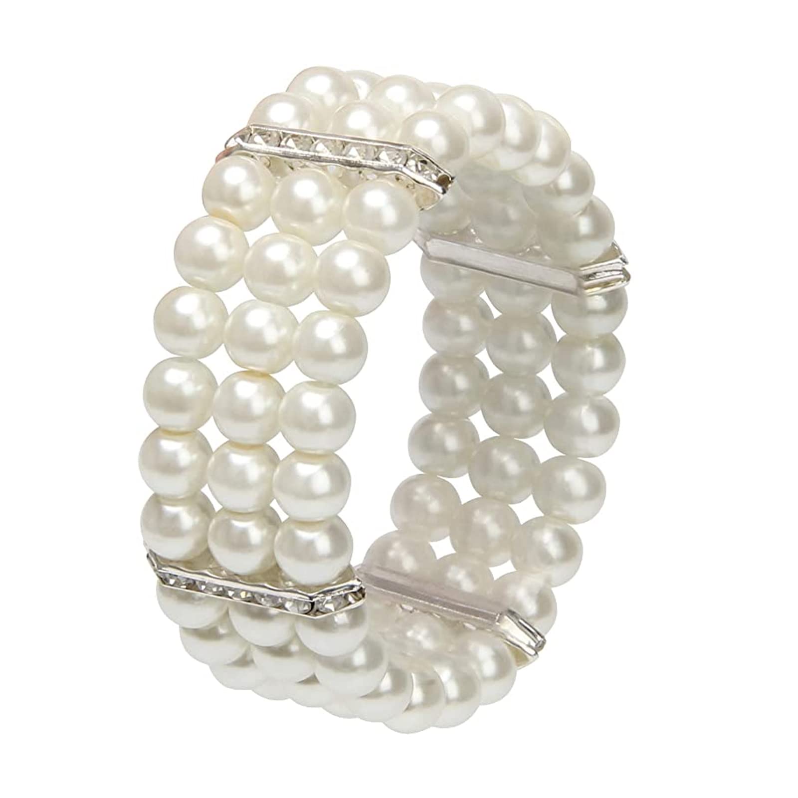 Girls Adf - Bracelet 3-Row Glass Pearl Stretch Bracelet Multilayer Pearl Elastic Bangle, Wedding Jewelry (Modern, Adf, Glass, One Size, 1, Br-3Ldmoc-Cj114) (B09V7TJQDL) Amazon Price History, Amazon Price Tracker