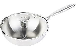 Dr.HOWS ESSENTIAL Tri-Ply Stainless Steel Wok Pan - The Ultimate Wok Experience for Healthy Cooking