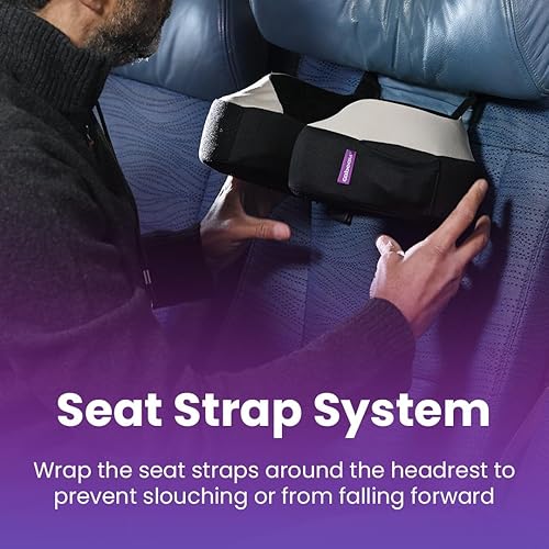 Miniatura 5 de Cabeau The Neck's Evolution, TNE S3 - Almohada de viaje para el cuello de espuma viscoelástica para avión, almohada para el cuello con correas de