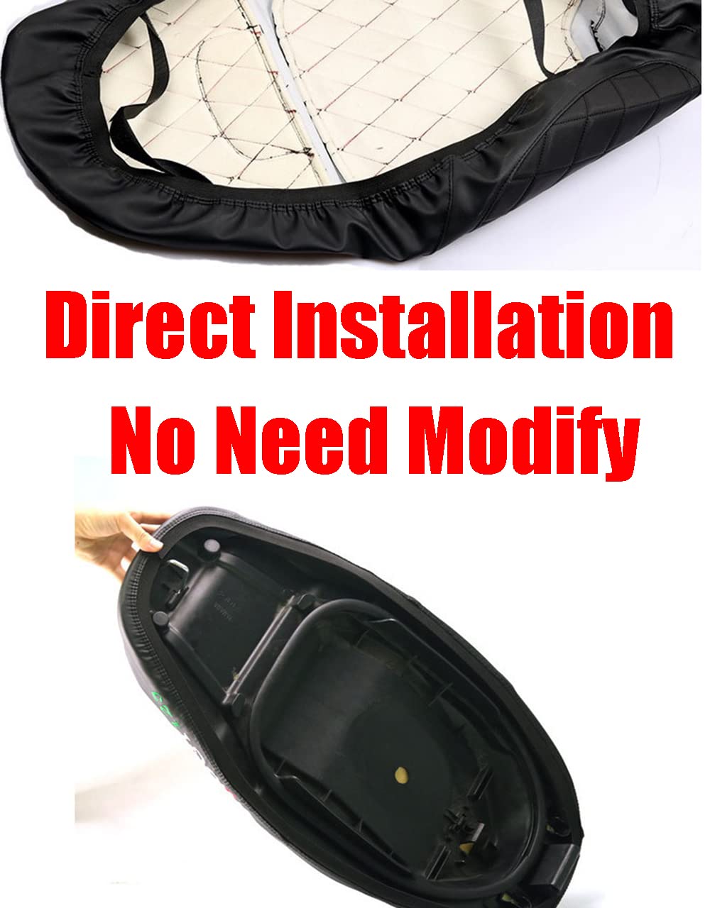 Housse De Siège Moto Éponge Épaissie PCX – Protection Thermique Et Confort Pour Honda PCX125/150/160 2016-2021+ – Cuir PU Logo PCX/S2R