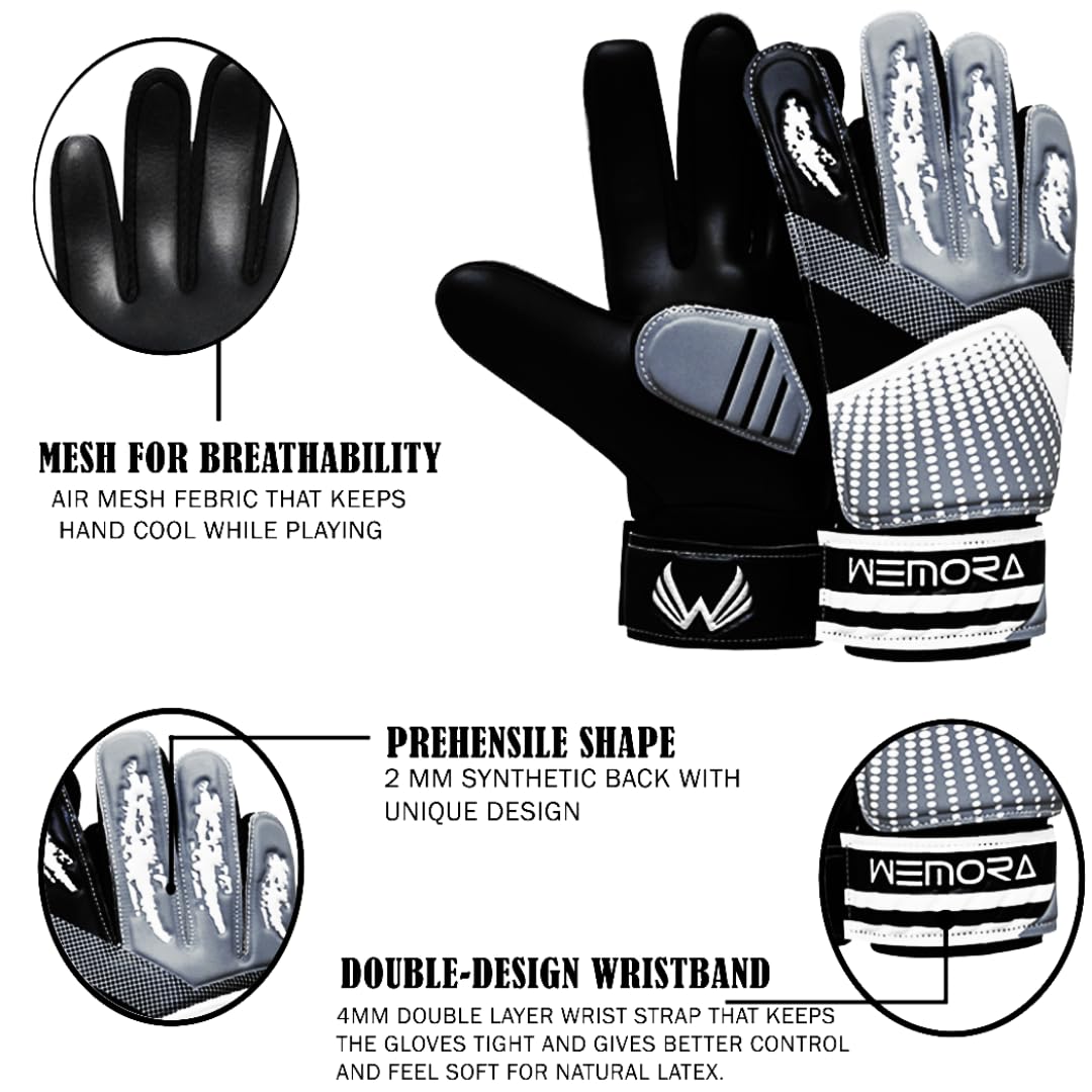 ZABZ Goalkeeper Gloves Non-Slip Latex Material Soccer Goalie Football