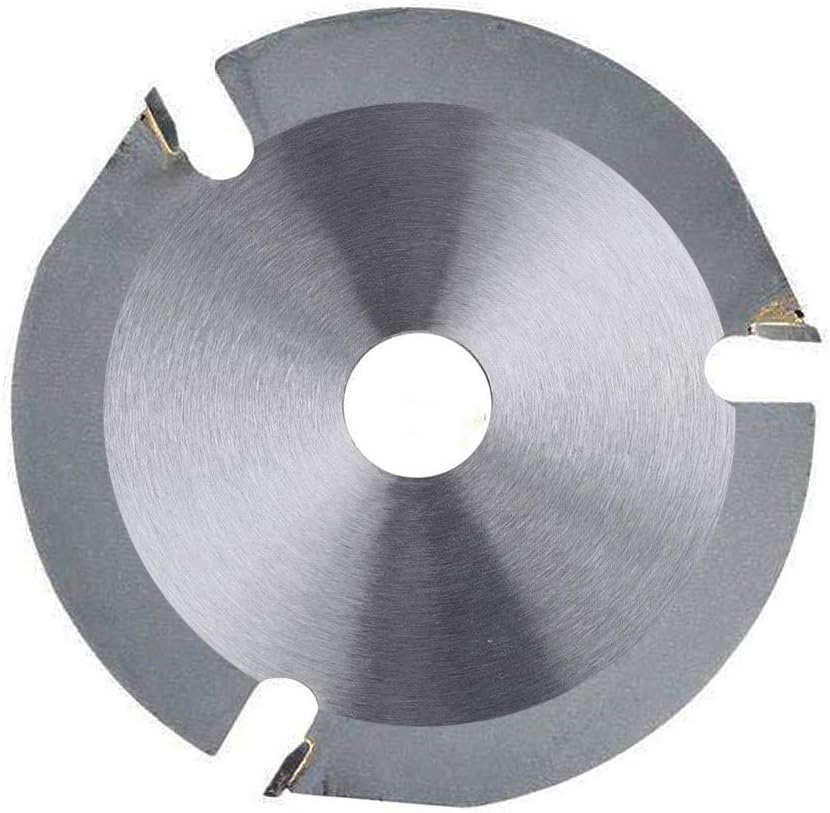 Mobiut 4 Inch Angle Grinder Wood Cutting Blade Disc, 3 Teeth, Tungsten Carbide & High Carbon Steel, Compatible with Wood, Plastic, MDF