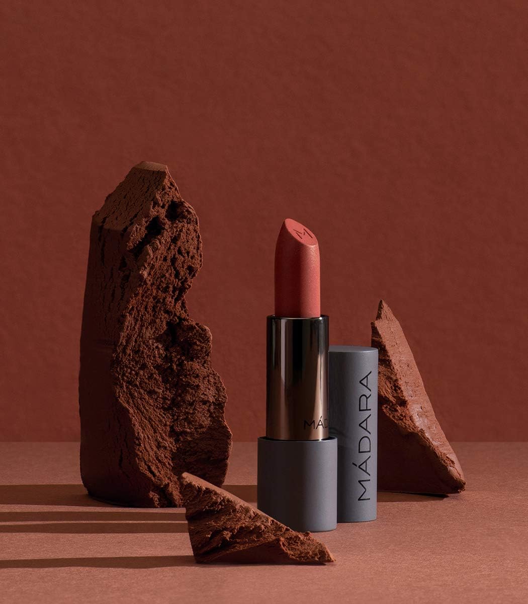 MÁDARA Velvet Wear Lipsticks 3.8g (#33 Magma), Vegan Natural Cosmetics with Shea Butter & Blueberry Seed Oil, Nourishing - Image 5