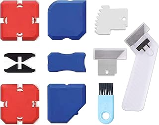 Yoki Peony Professional Silicone Caulking Tool Kit, Reusable Silicone Profiling Kit with Sealant Finishing Tools and Caulk Removal Tools - Caulk Scraper Tool