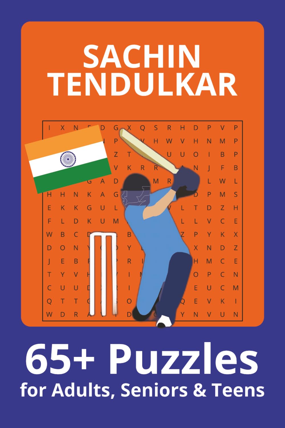 Sachin Tendulkar Word Search Puzzle Book: Word Searches with Easy to Read Print about Sachin Tendulkar, Indian Cricket, Cricket and more | 6x9 inches| ... . Gift for Vacations, Holiday and Free Times