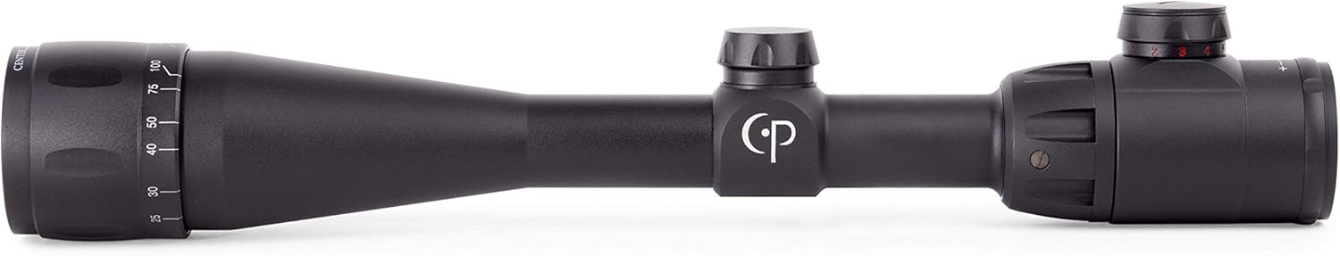 CenterPointCenterPoint LR416AORG2 4-16x40mm Rifle Scope with Illuminated Parallax Adjustable T.A.G. Reticle and Picatinny Rings