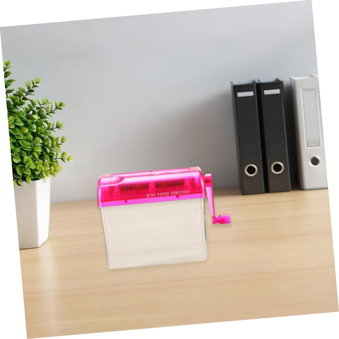 Distruggidocumenti Manuale Mini Portatile A6 2 Pezzi Metallo Plastico