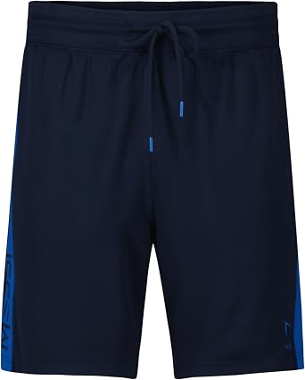 Messi Men's Lifestyle Closed Eye Mesh Shorts with Drawstring, Comfortable Fit, 100% Polyester