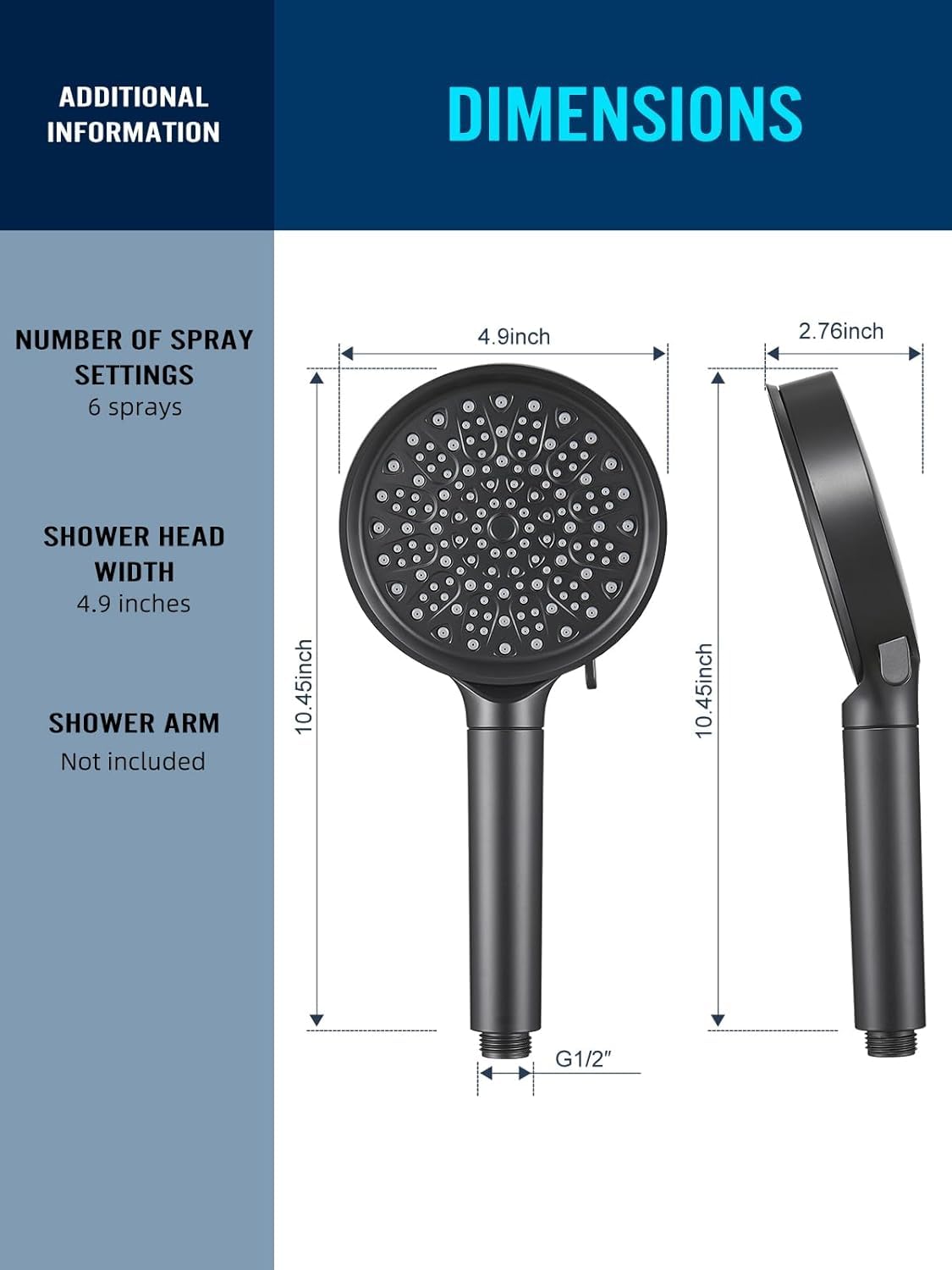 Cobbe Hard Water Filter Shower Head and Hose with 3 Pack 2.0 Carbon Shower Filter, Water Softener Showerhead - Image 2
