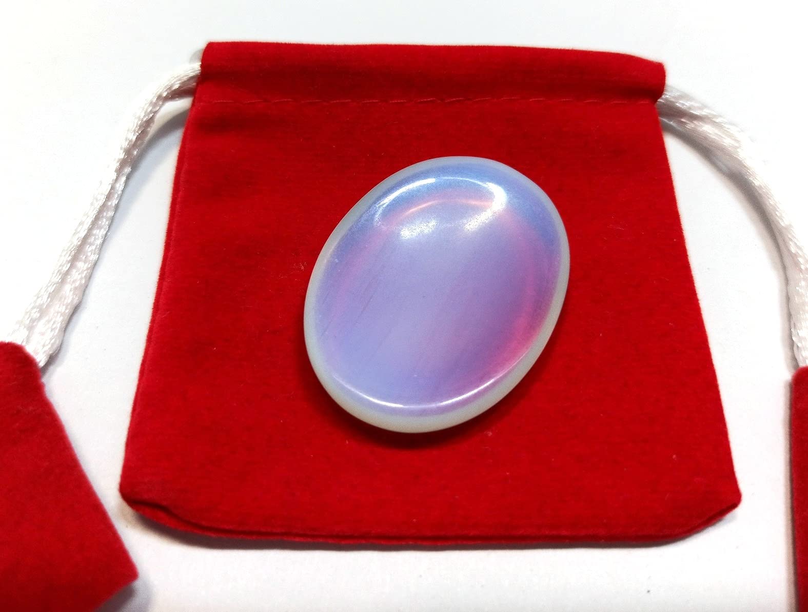 WholesaleGemShopOPALITE Worry Stones Metaphysical Gemstone Crystal Healing Reiki Men Women Gift FENG Shui Positive Energy Love Wellness Thumb Stones Wicca Powerful