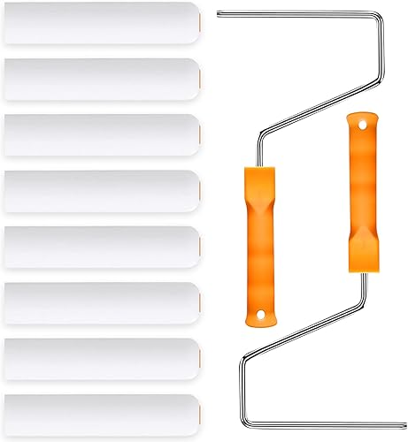 Miniatura 8 de 15 cubiertas de rodillo de pintura, cubiertas de rodillo de espuma de 6 pulgadas, rodillos de pintura de espuma de alta densidad, kit de mini