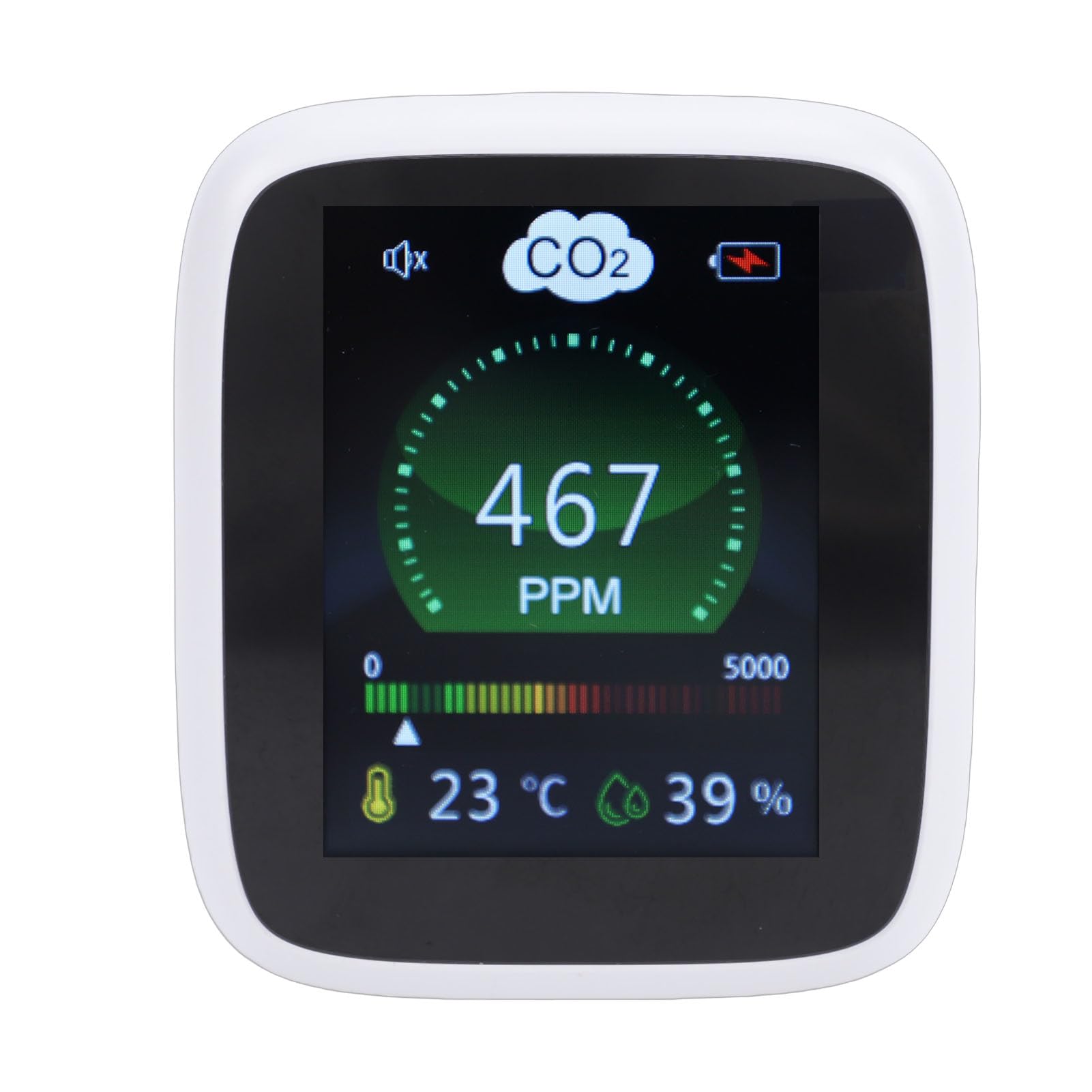 Generic Detector Portátil de Detección de Aire Inteligente, Medidor de CO2, Temperatura, Humedad, para Mejorar la Calidad del Aire