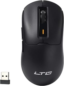 LTC GM024 Tri-Mode Wireless Gaming Mouse, 59g Ultra-Light Ergonomic Gaming Mouse 2.4Ghz/BT/Wired, 6-Level DPI 8000 Max, 1000Hz, 5 Programmable Buttons, Pro Software