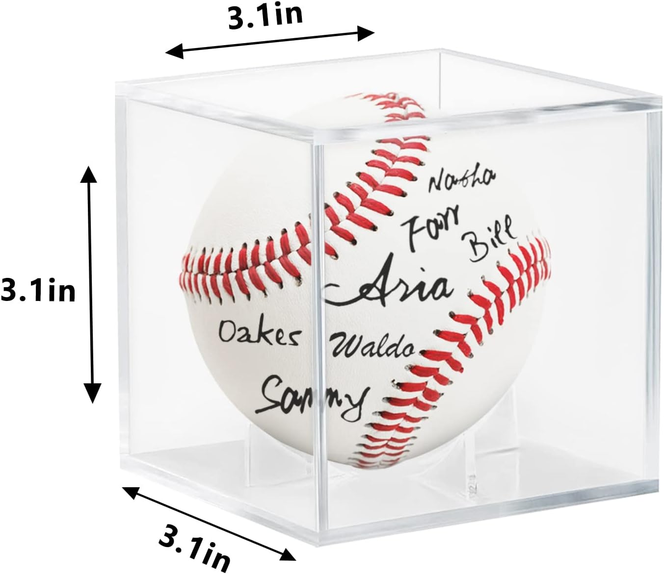 12Pack Baseball Display Case Acrylic Cube - UV Protected Acrylic Baseball Holder, Display Case for Autographed Baseball, Tennis Ball, Golf Ball, Billiard Ball, Memorabilia Display Cases