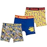 Pokemon Boys' Little 3-Pack Athletic Boxer Brief Underwear, Multi, 6