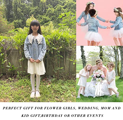 Personalized Girls' Jean Jacket with Pearls - Toddler & Flower Girls' Gift for Wedding3