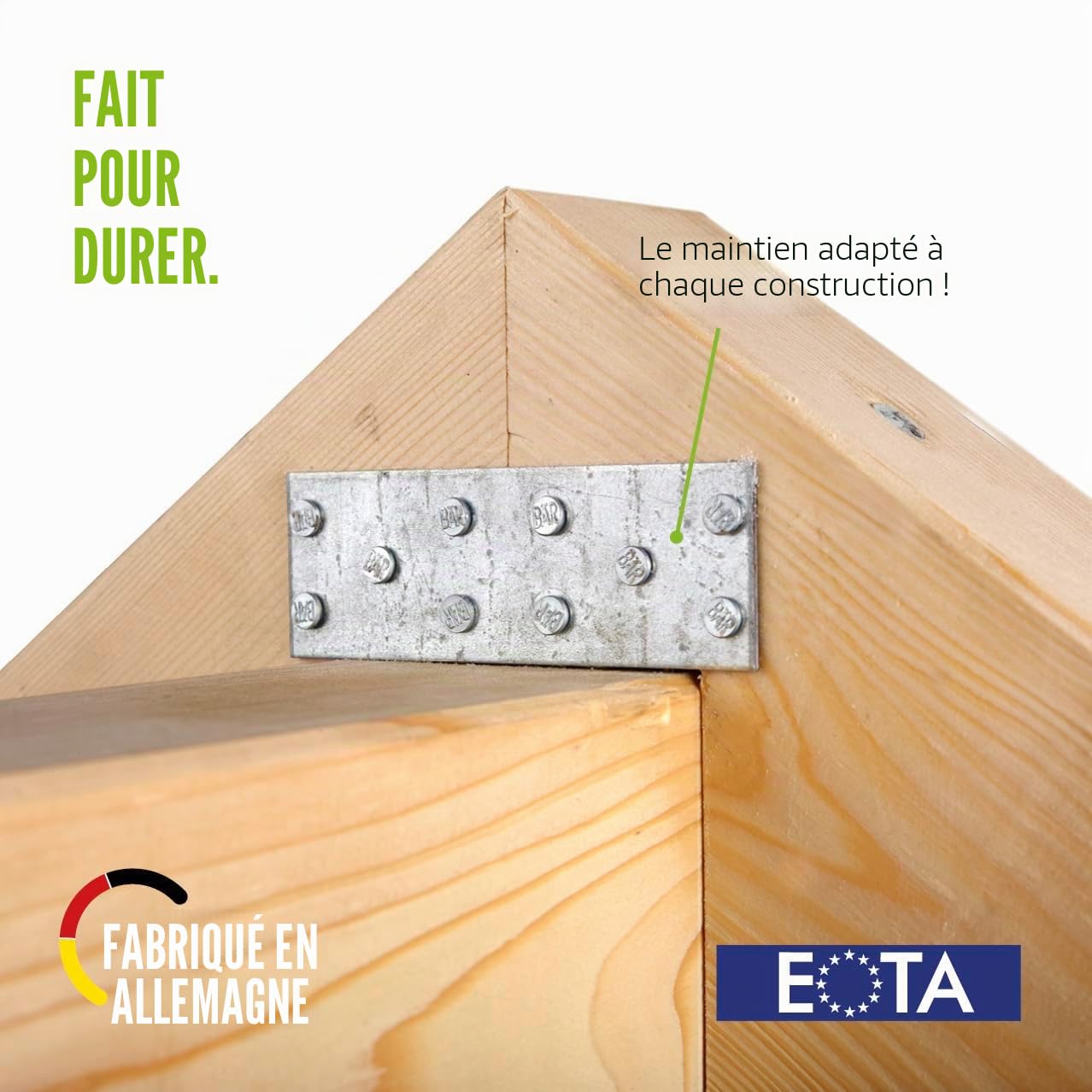 Alberts 847258 Plaque multi-trous | galvanisée Sendzimir | 200 x 80 mm | kit de 25
