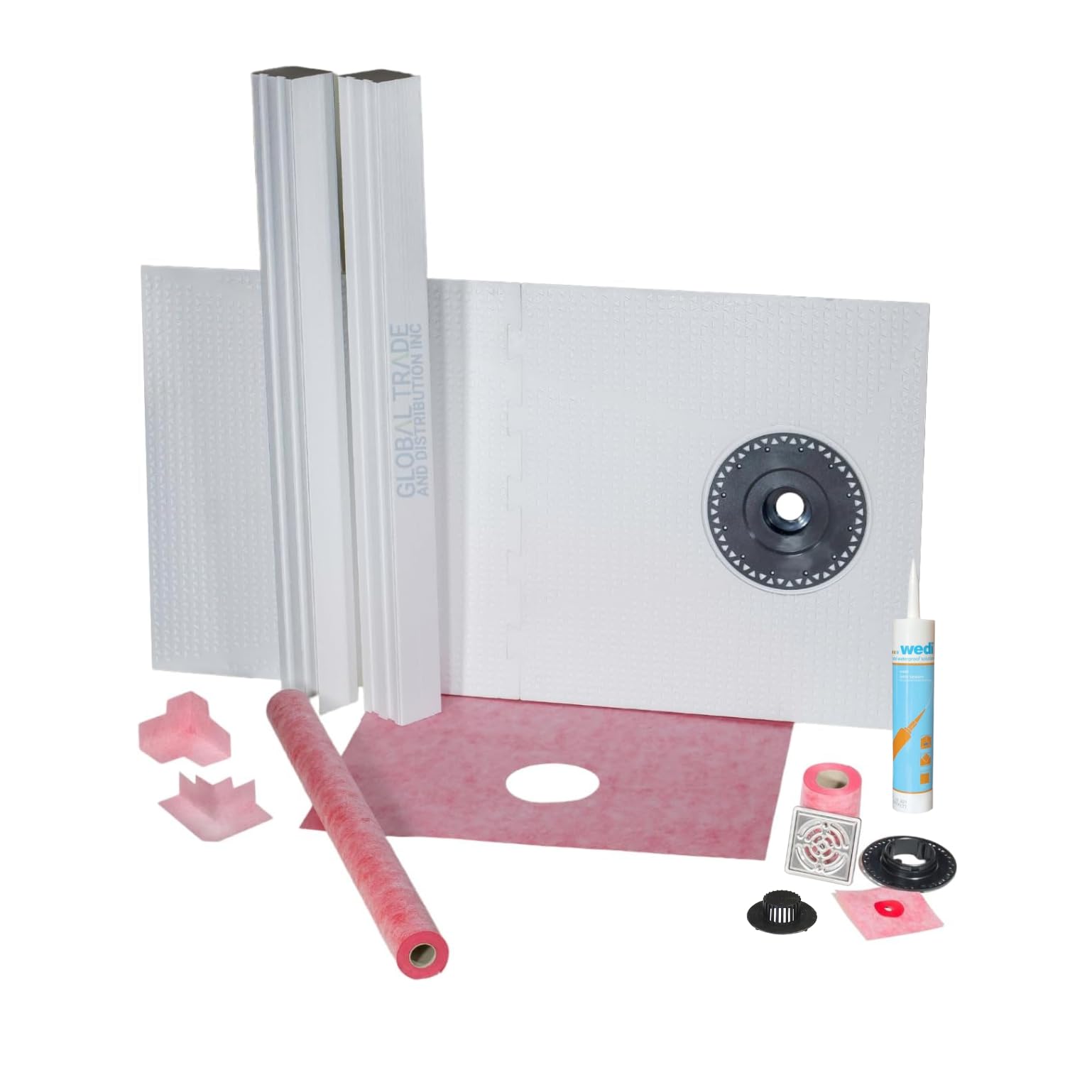 Prova TT8209CRM05 Waterproofing Shower Kit 32” x 60” Offset Tray, ABS