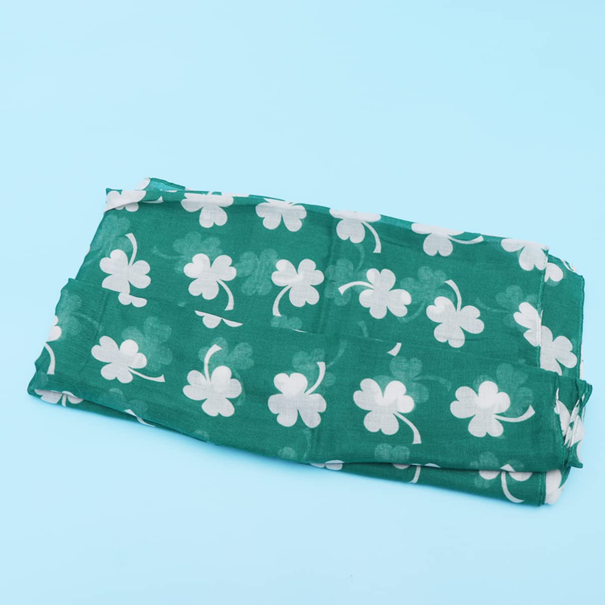 GALPADA Moda Patricks Costume - Arredamento Stampato Shamrock Giorno Donne Ladieswhite Accessori Vestito Avvolgere Signora Sciarpa Signore Scialle Ragazza Trifoglio Bianco Accessary