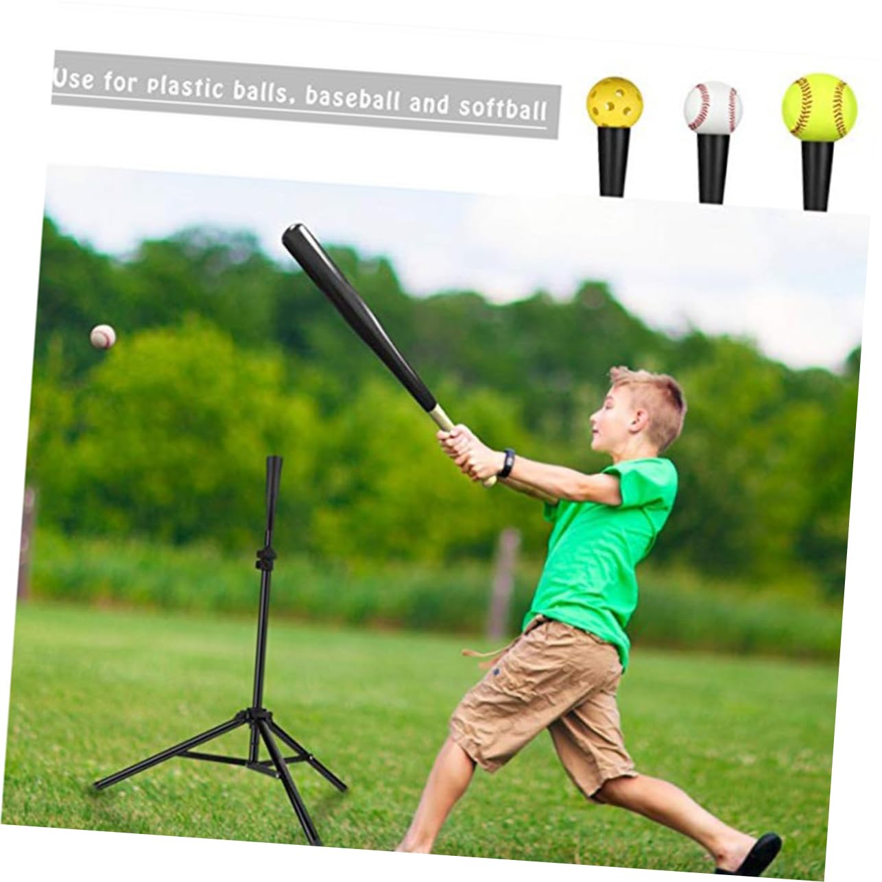KICHOUSE Baseball Practicing Holder Baseball Stand Lightweight for Outdoor Improve Skills Quickly