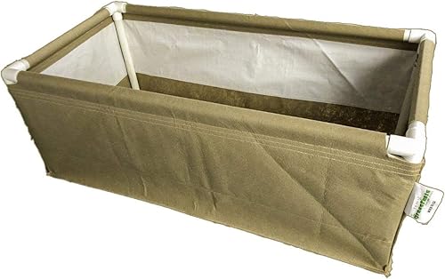 Miniatura 7 de Cama elevada de suelo vivo de 4 x 4 pies con accesorios de enrejado doble