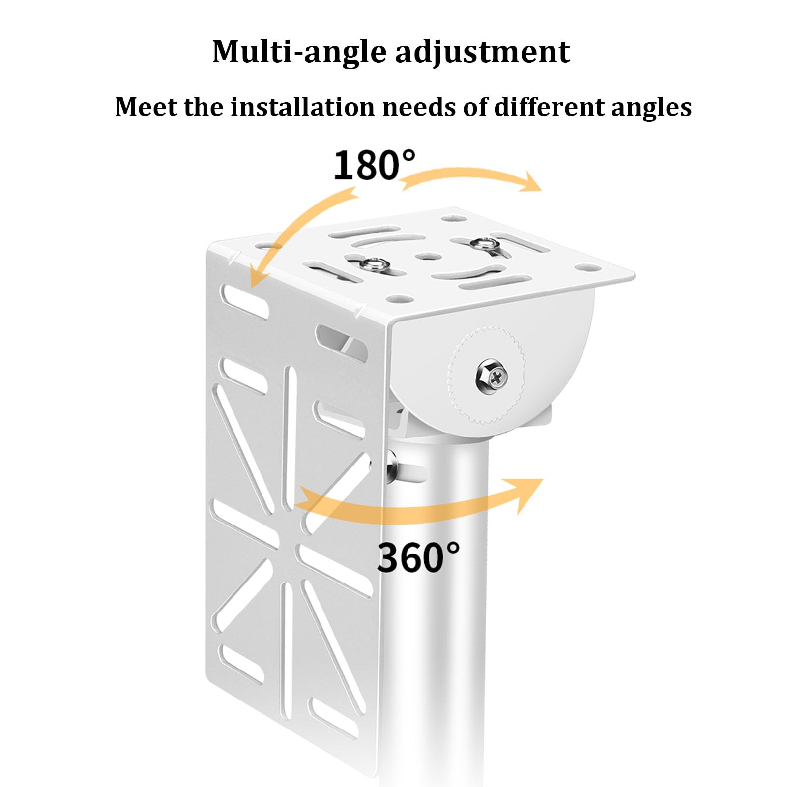 Supporto universale per telecamera a cupola Staffa retrattile in lega di alluminio Supporto di sorveglianza di sicurezza a parete/soffitto regolabile a 360 ° Supporto per telecamera durevole e