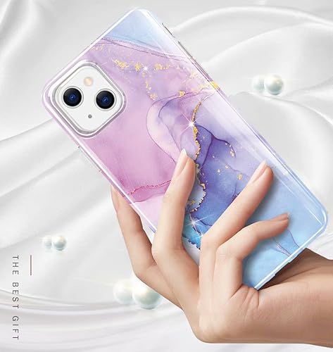 Miniatura 3 de luolnh Funda dorada brillante compatible con iPhone 13, diseño de mármol, a prueba de golpes, delgada, de silicona suave, TPU para iPhone 13 de 6.1