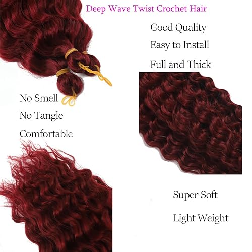 Miniatura 3 de Extensiones de cabello rizado ondulado de ganchillo de 30 pulgadas, 1 paquete de 1 paquete de trenzas largas onduladas para mujer, cabello sintético