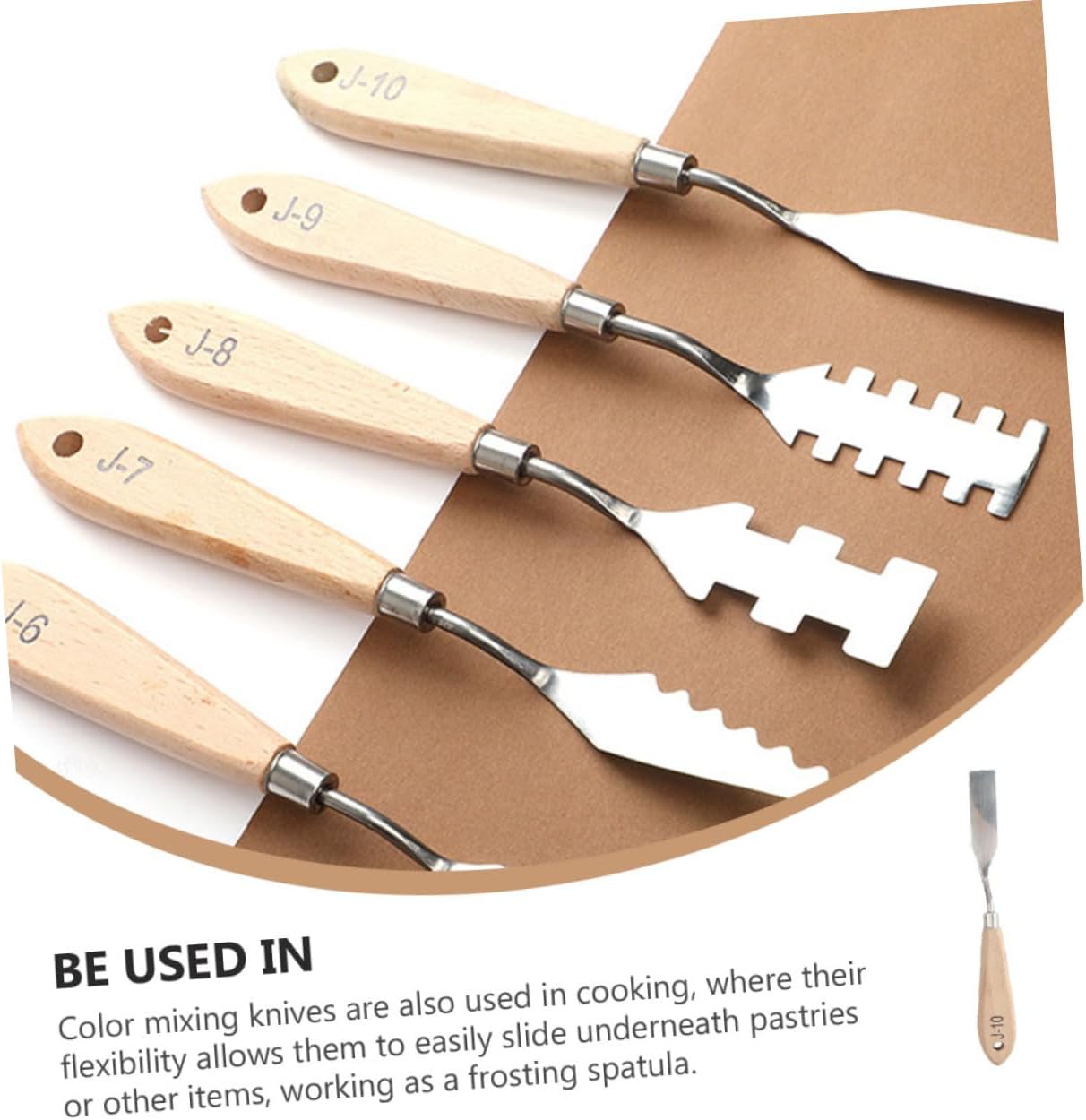 Operitacx 10pcs Mixing Painting Spatula Set Handle Stainless Steel Palette Knives for Oil Painting and Art Supplies Versatile Tools for Creative Effects and Techniques